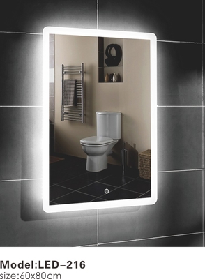 600 X 800 Touch LED Bathroom Mirror With Light Agreeable Indirect Light Four Sides