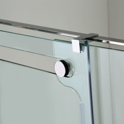 Square Tempered Glass Shower Doors Frameless / Framed Aluminium Alloy Material