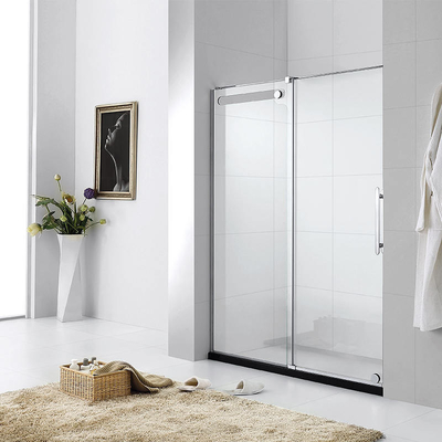 Square Tempered Glass Shower Doors Frameless / Framed Aluminium Alloy Material