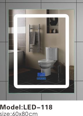 調節可能な50 x 70の壁によって掛けられる浴室のミラーによって照らされる省エネ600*800mm